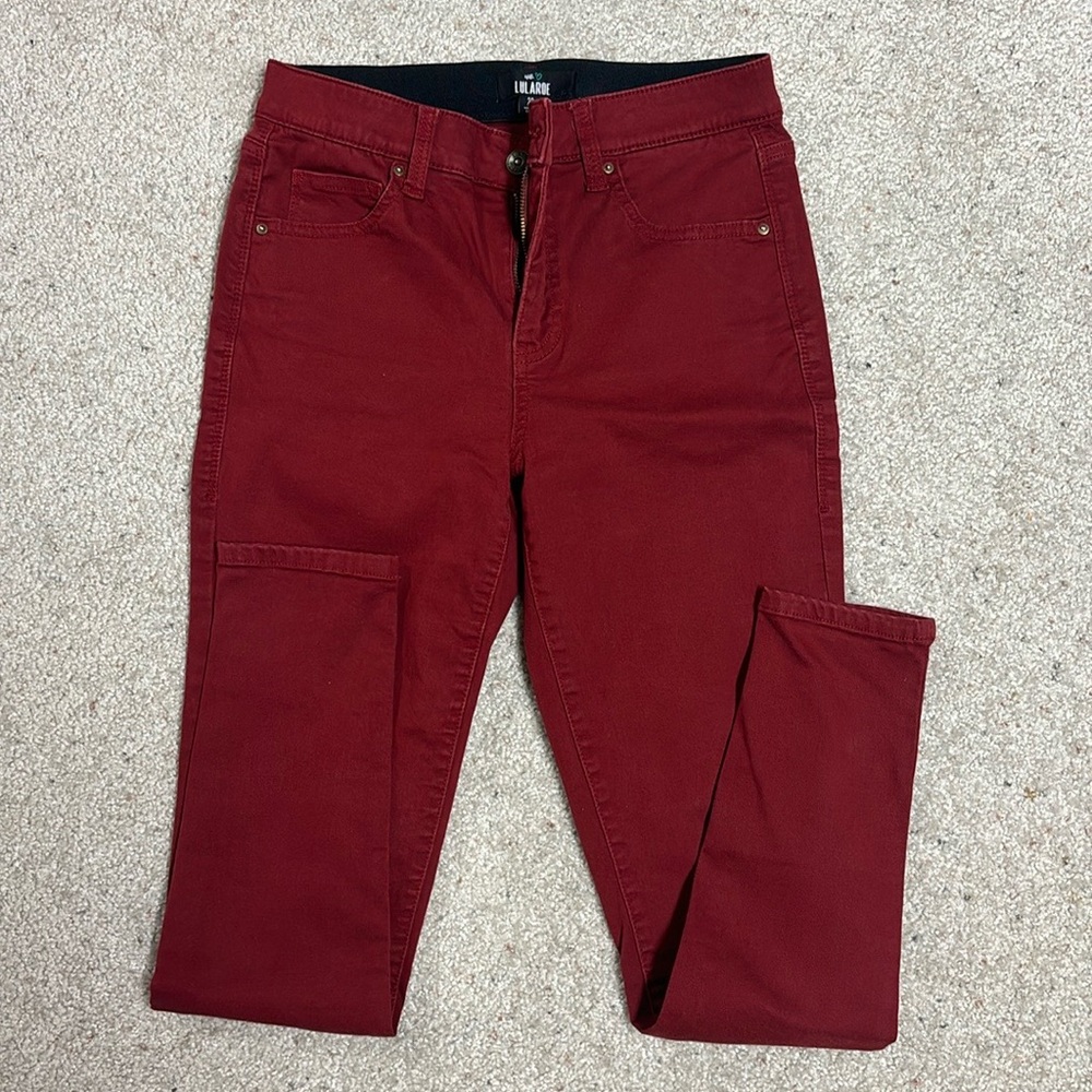 Lularoe size 28 burgundy skinny jeans